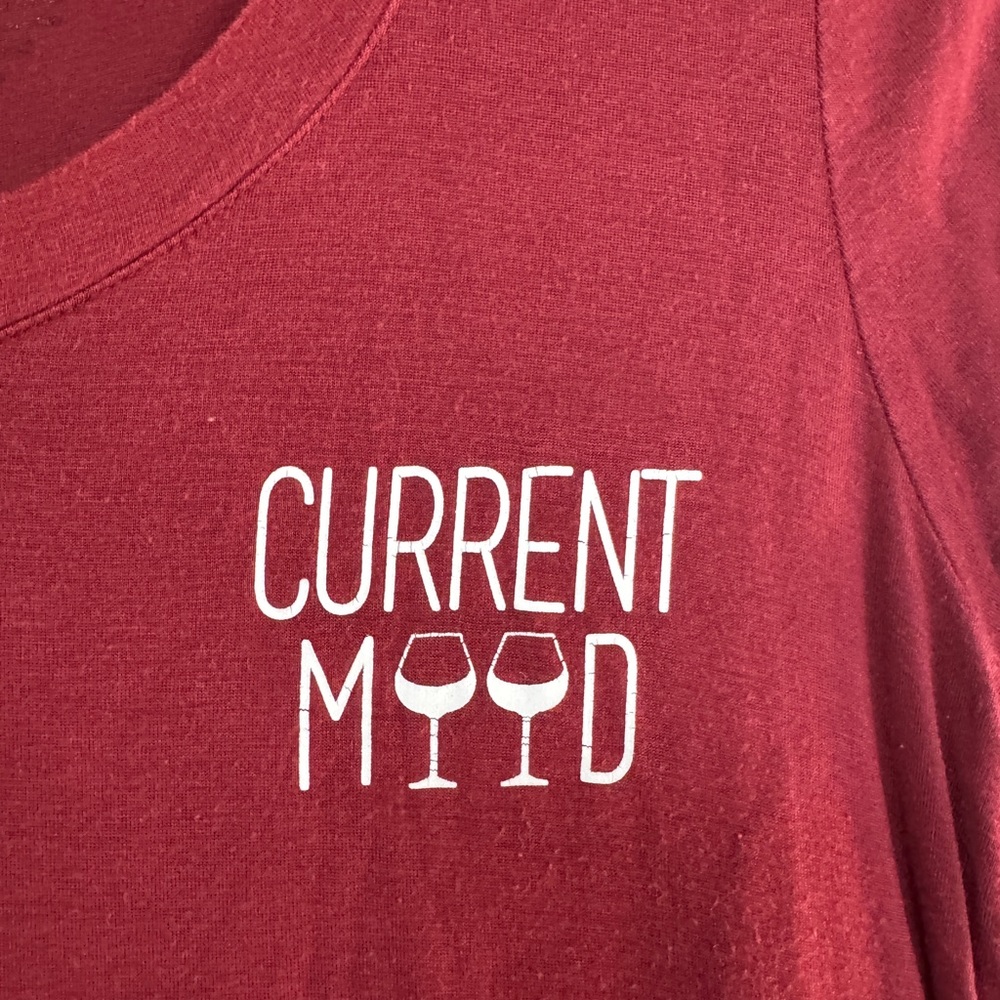 Current Mood Burgundy Short Sleeve Tee